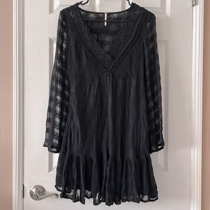 SOLD Free People Black Gentle Dreamer Boho Dress